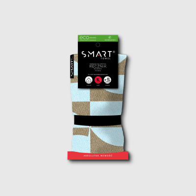 Ręcznik SMART Geometric beach błękit ON