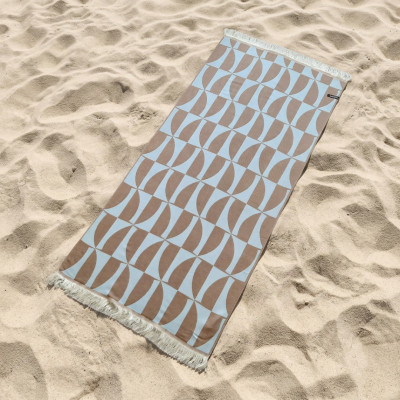 Ręcznik SMART Geometric beach błękit ONA