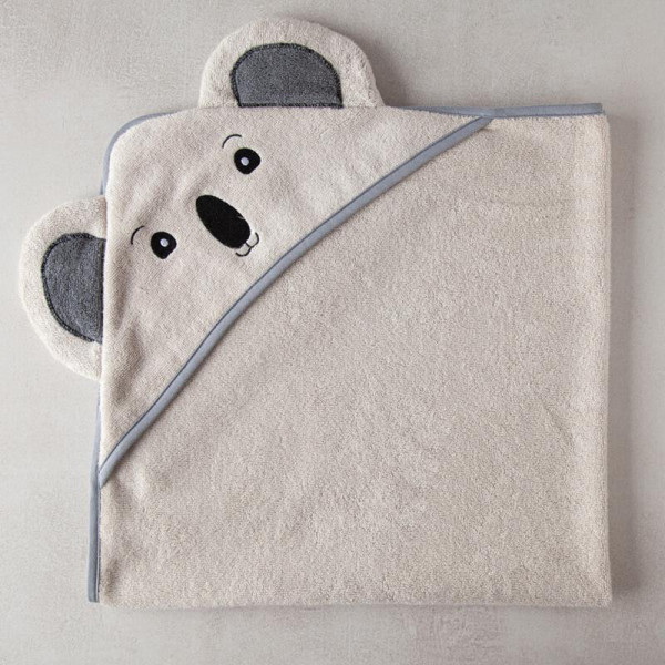 Ręcznik bambusowy z kapturem Koala beż