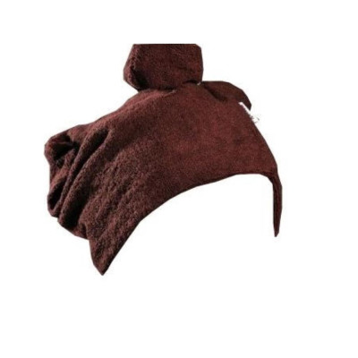 Turban bambusowy damski brąz