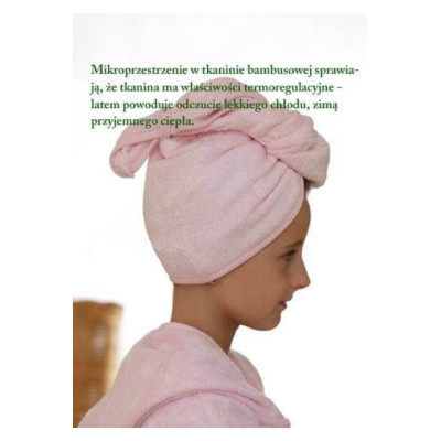 Turban bambusowy Princess róż