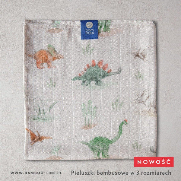 Pieluszki bambusowe Dinozaury