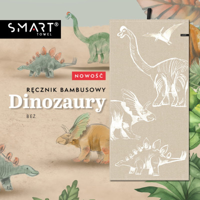 Ręcznik SMART DINOZAURY beż