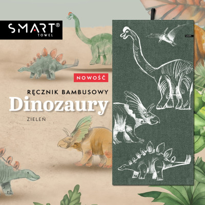 Ręcznik SMART DINOZAURY zielony