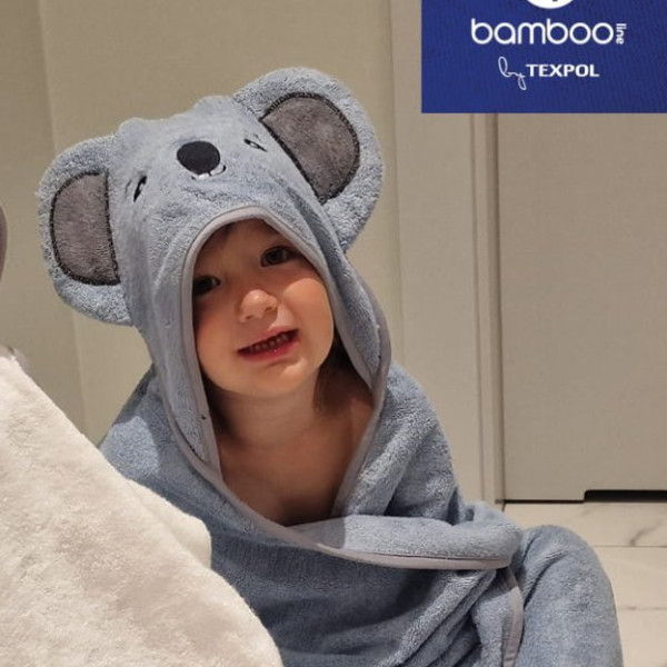 Ręcznik bambusowy z kapturem Koala denim